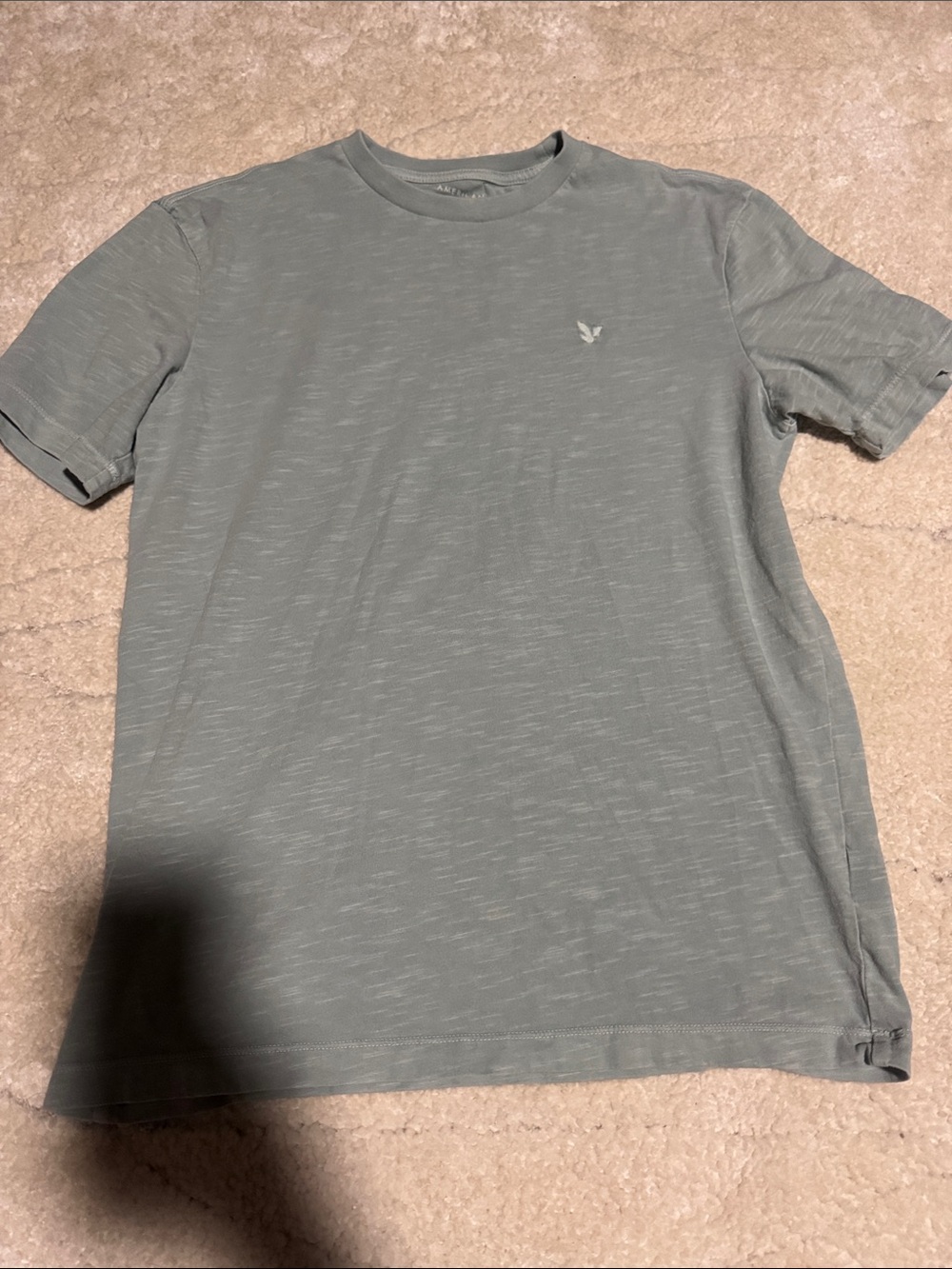 American Eagle Outfitters Men's Slate Grey teal Short Sleeve Crew Tee